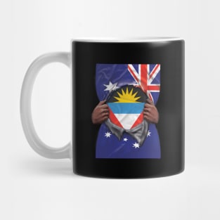 Antigua & Barbuda Flag Australian Flag Ripped - Gift for Antiguan & Barbudan From Antigua & Barbuda Mug